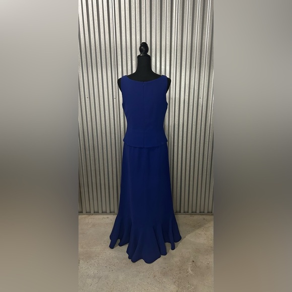 Women’s Vintage Marsoni Blue Designer Beaded Sleeveless Long Maxi Dress Size 10 - Picture 2 of 6